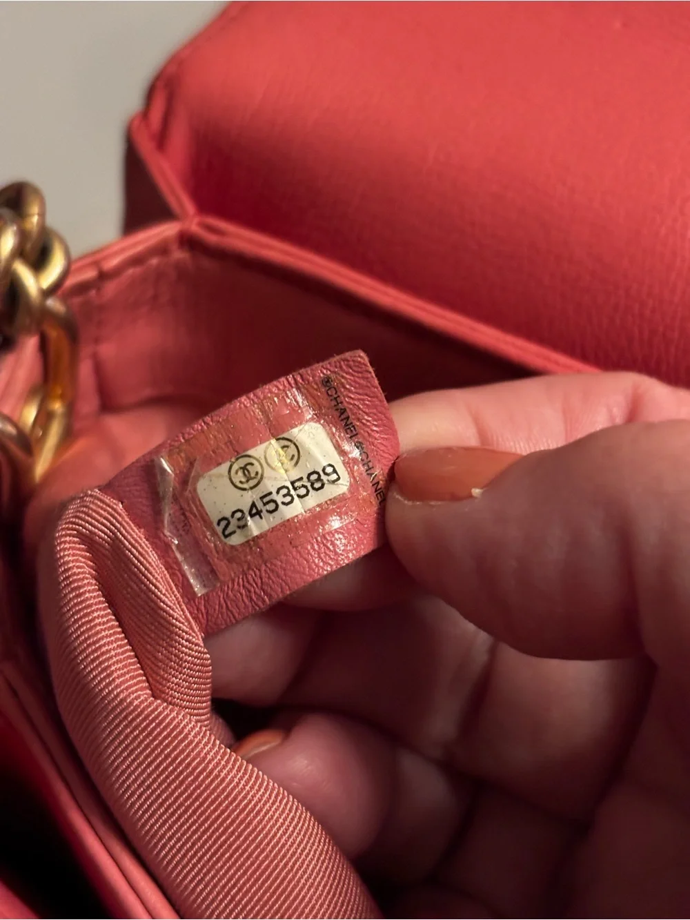 Authentic CHANEL Quilted Leather Clutch in Rose Pink with Gold-Tone CC Lock